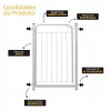 Portão de Segurança Pet Cercado Bebê 70x68 Com Extensor 15cm Itagold