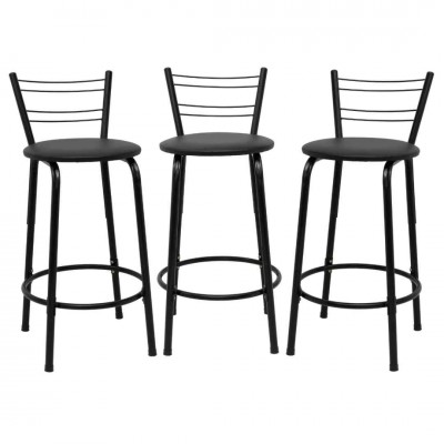 Banqueta Flórida Estrutura Preta 60cm Toda Desmontada kit 3 - Itagold