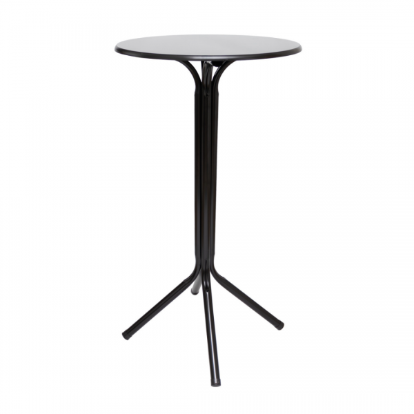 Mesa Bistrô Alta 1,07m Tampo De Mdf Pintado Preto Resistente