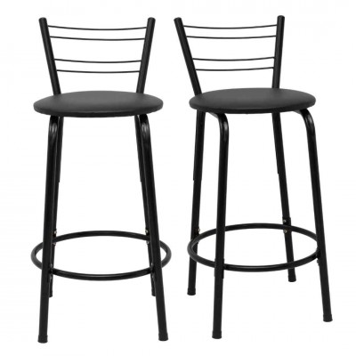 Banqueta Flórida Estrutura Preta 60cm Toda Desmontada kit 2 - Itagold
