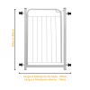 Portão Pet Grade Segurança Cercado Cão Bebê 70x80 Sem Extensor Itagold