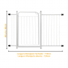 Portão Pet Grade Segurança Cercado Cão Bebê 70x80 Com 1 Extensor de 10cm + 1 Extensor de 40cm Itagold