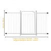 Portão Pet Grade Segurança Cercado Cão Bebê 70x80 Com 1 Extensor de 30cm + 1 Extensor de 40cm Itagold