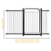 Portão Pet Grade Segurança Cercado Cão Bebê 70x80 Com 2 Extensor de 20cm + 1 Extensor de 15cm Itagold