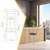 Kit 2 Banquetas Atlanta Estrutura Cromada Alta Montada 70cm - Itagold