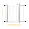 Portão Pet Grade Segurança Cercado Cão Bebê 70x80 Com 1 Extensor de 20cm + 1 Extensor de 05cm Itagold