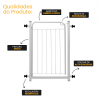 Portão Pet Grade Segurança Cercado Cão Bebê 70x80 Com 1 Extensor de 30cm + 1 Extensor de 40cm Itagold