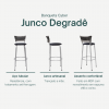 Banqueta Cyber Estrutura Prata Junco Degradê Alta Toda Desmontada kit 6 - Itagold
