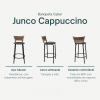 Banqueta Cyber Estrutura Preta Junco Cappuccino 60cm Toda Desmontada Kit 2 - Itagold
