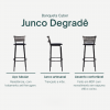 Banqueta Cyber Estrutura Preta Junco Degrade Alta 70 Toda Desmontada kit 2 - Itagold