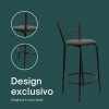 Banqueta Flórida Estrutura Preta 60cm Toda Desmontada kit 2 - Itagold