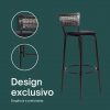 Banqueta Cyber Estrutura Preto Junco Degrade Alta 70 Toda Desmontada kit 6 - Itagold