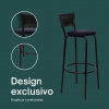 Banqueta Cyber Estrutura Preto Junco Preto Alta Toda Desmontada Kit 3 - Itagold
