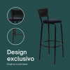 Banqueta Cyber Estrutura Preto Junco Preto Alta Toda Desmontada kit 6 - Itagold