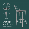 Banqueta Flórida Estrutura Prata 60cm Toda Desmontada kit 2 - Itagold