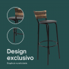 Banqueta Cyber Estrutura Preta Junco Cappuccino Alta 80cm Toda Desmontada Kit 2 - Itagold