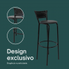 Banqueta Cyber Estrutura Preta Junco Preto Alta 80cm Toda Desmontada Kit 2 - Itagold