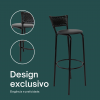 Banqueta Cyber Estrutura Preta Junco Preto Alta 80cm Toda Desmontada Kit 6 - Itagold