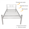 Cama em aço de solteiro - Itagold