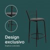 Banqueta Flórida Estrutura Preta 60cm Toda Desmontada kit 6 - Itagold
