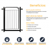 Portão Pet Grade Segurança Cercado Cão Bebê 70x80 Com 1 Extensor de 05cm + 1 Extensor de 30cm Itagold