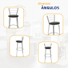 Kit 2 Banquetas Atlanta Estrutura Cromada Alta Montada 70cm - Itagold