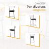 Kit 6 Banquetas Atlanta Estrutura Cromada Alta Montada 70cm - Itagold