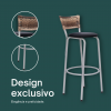 Banqueta Cyber Estrutura Prata Junco Cappuccino Alta 70 Toda Desmontada kit 4 - Itagold