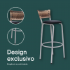 Banqueta Cyber Estrutura Prata Junco Cappuccino Alta Toda Desmontada kit 3 - Itagold
