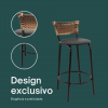 Banqueta Cyber Estrutura Preta Junco Cappuccino 60cm Toda Desmontada Kit 4 - Itagold