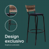 Banqueta Cyber Estrutura Preta Junco Capuccino Alta Toda Desmontada Kit 2 - Itagold