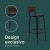 Banqueta Cyber Estrutura Preto Junco Argila Alta 70 Toda Desmontada Kit 2 -Itagold
