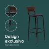 Banqueta Cyber Estrutura Preto Junco Argila Alta 70 Toda Desmontada Kit 3 - Itagold
