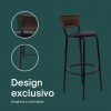 Banqueta Cyber Estrutura Preto Junco Argila Alta 70 Toda Desmontada Kit 6 - Itagold