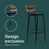 Banqueta Cyber Estrutura Preto Junco Cappuccino Alta Toda Desmontada kit 6 - Itagold
