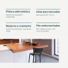 Banqueta Cyber Estrutura Preta Junco Preto 60cm Toda Desmontada Kit 3 - Itagold