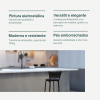 Banqueta Cyber Estrutura Preto Junco Preto Alta Toda Desmontada Kit 3 - Itagold