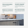 Banqueta Flórida Estrutura Prata Alta Toda Desmontada kit 3 - Itagold