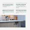 Banqueta Cyber Estrutura Prata Junco Preto Alta 70 Toda Desmontada Kit 2 - Itagold