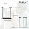 Portão Pet Grade Segurança Cercado Cão Bebê 70x80 Com 1 Extensor de 10cm + 1 Extensor de 30cm Itagold