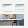 Banqueta Cyber Estrutura Preto Junco Argila Alta Toda Desmontada Kit 5 - Itagold