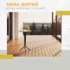 Mesa Bistrô Alta 1,07m Tampo De Mdf Pintado Preto Resistente