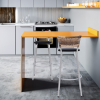 Banqueta Cyber Estrutura Prata Junco Cappuccino Alta 70 Toda Desmontada kit 4 - Itagold