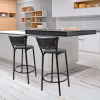 Banqueta Cyber Estrutura Preta Junco Preto 60cm Toda Desmontada Kit 2 - Itagold