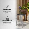 Banqueta Cyber Estrutura Prata Junco Capuccino Baixa 45 Desmontada Kit 2 - Itagold